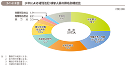 3-1-2-2図　少年による特別法犯 検挙人員の罪名別構成比